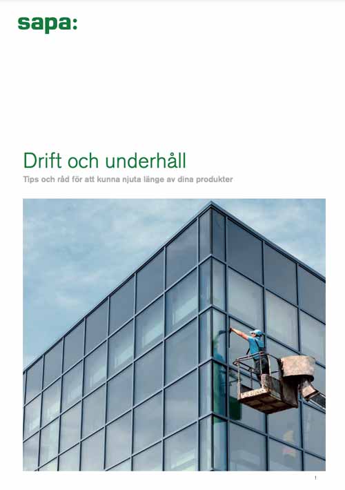 Printscreen av första sidan på ett produktblad